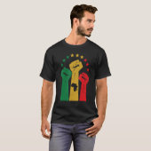 Black Fist Shirt African American Pride Black Hist Tシャツ (正面フル)