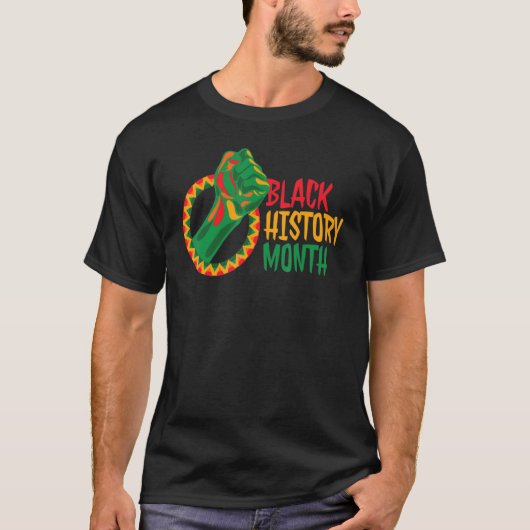 Black Fist Shirt African American Pride Black Hist Tシャツ (正面)