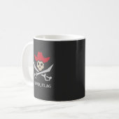 Black Flag Pirate Skull コーヒーマグカップ (正面左)