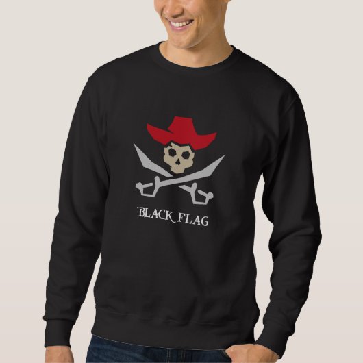 Black Flag Pirate Skull スウェットシャツ (正面)
