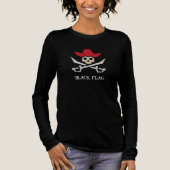 Black Flag Pirate Skull トライブレンドＴシャツ (正面)