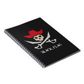 Black Flag Pirate Skull ノートブック (右側)