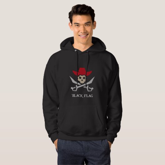 Black Flag Pirate Skull パーカ (正面フル)
