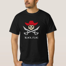 Black Flag Pirate Skull Tシャツ