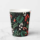 Black floral christmas  紙コップ (裏面)