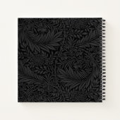 Black Floral Pattern Sketchbook ノートブック (裏面)
