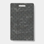 Black Floral Wallpaper Dark Aesthetic Decor バッジ (裏面)