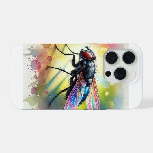 Black Fly 300824AREF111 - Watercolor iPhoneケース (裏面横)