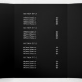 Black Folded Brochure | Custom Modern Business 三つ折りカード (内部中)