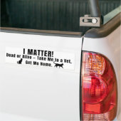 Black Font "I Matter" Bumper Sticker バンパーステッカー (トラック上)