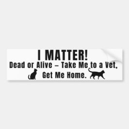 Black Font "I Matter" Bumper Sticker バンパーステッカー