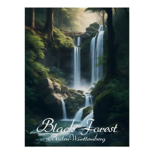 Black Forest Germany Travel Poster ポスター (正面)
