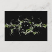 Black Formal Eucalyptus Wreath Monogram Wedding エンクロージャーカード (裏面)
