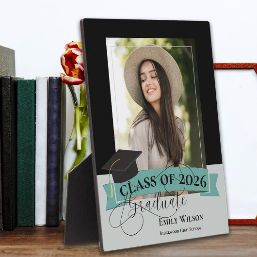 Black Frame Graduation  Keepsake Photo Plaque フォトプラーク