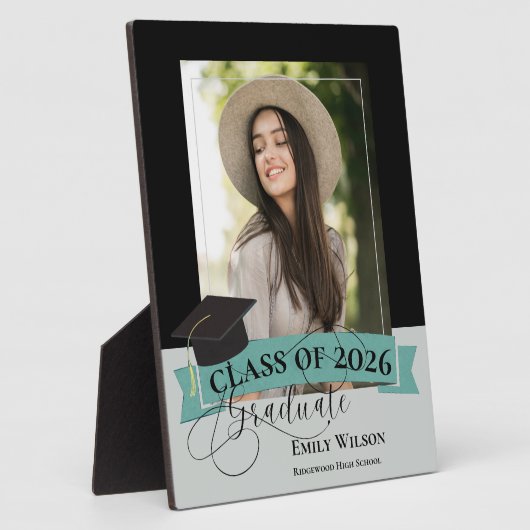 Black Frame Graduation  Keepsake Photo Plaque フォトプラーク (側面)