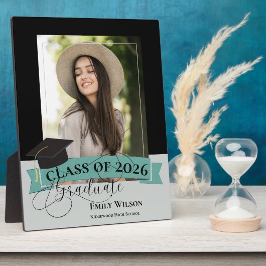 Black Frame Graduation Keepsake Photo Plaque フォトプラーク (側面)
