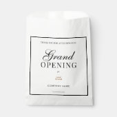 Black Frame Script Business Logo Grand Opening フェイバーバッグ (正面)
