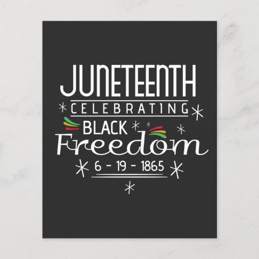 Black Freedom Juneteenth チラシ (正面)