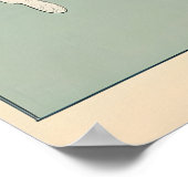 Black French Bulldog Bathroom Print Japandi ポスター (角)