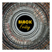 Black Friday advert with original spin art ポスター (正面)