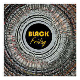 Black Friday advert with original spin art ポスター