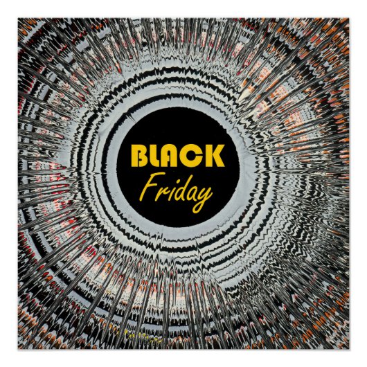 Black Friday advert with original spin art ポスター (正面)