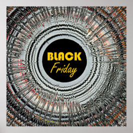 Black Friday advert with original spin art ポスター