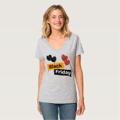 Black Friday Balloons – Grey big deal for Women  Tシャツ (正面フル)