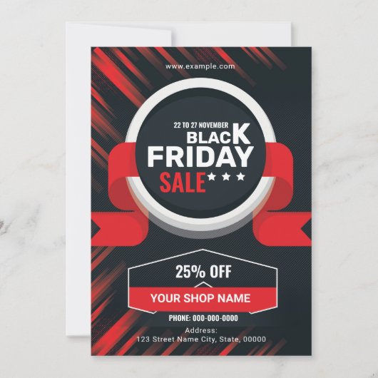 Black Friday Promotional Sale Flyer 招待状 (正面)
