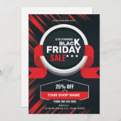 Black Friday Promotional Sale Flyer 招待状 (正面/裏面)