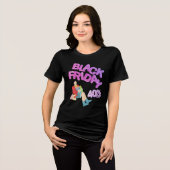 Black Friday Sale | Bold Women's Black T-Shirt  トライブレンドＴシャツ (正面全面)