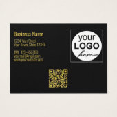 Black Friday Sale Gold Bow QR Code Discount Card (裏面)