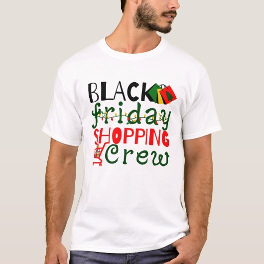 Black Friday Shopping Crew Tシャツ (正面)