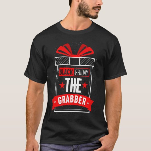 Black Friday Shopping Team The Grabber Matching Co Tシャツ (正面)