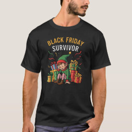 Black Friday Survivor – Funny Christmas Shopper Tシャツ