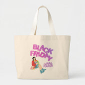 Black Friday Tote Bag | Stylish 40% OFF Deal ラージトートバッグ (正面)