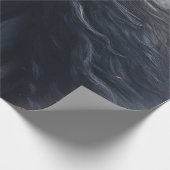 Black Friesian Horse ラッピングペーパー (角)
