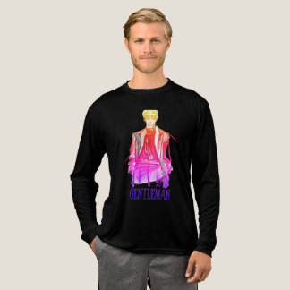Black Full Sleeve T-shirt with gentleman design トライブレンドＴシャツ