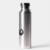 Black Funny Humor I Mustache ウォーターボトル (左面)