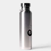 Black Funny Humor I Mustache ウォーターボトル (右面)