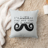 Black Funny Humor I Mustache クッション (ブランケット)