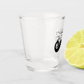 Black Funny Humor I Mustache ショットグラス (左)