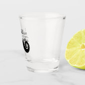 Black Funny Humor I Mustache ショットグラス (右)