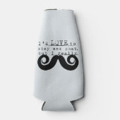 Black Funny Humor I Mustache ボトルクーラー (正面)