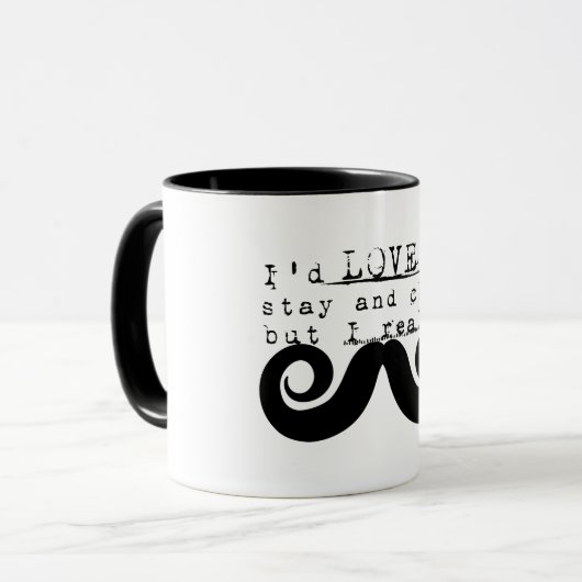 Black Funny Humor I Mustache マグカップ (正面左)