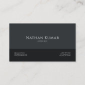 Black Geometric Layered Angle Silver Line 名刺 (裏面)