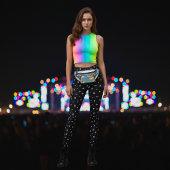 Black Geometric Pattern レギンス