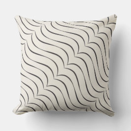 Black Geometric Throw Pillow アウトドアクッション