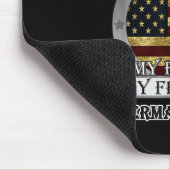 Black German Shepherd American Flag Three Things Y マウスパッド (コーナー)