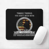 Black German Shepherd American Flag Three Things Y マウスパッド (マウス)